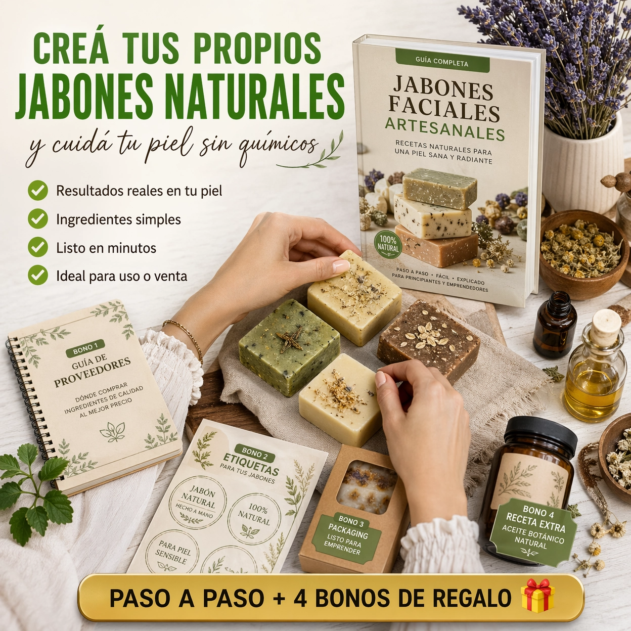 Piel de Spa en Casa: Creá, usá y vendé tus propios jabones naturales